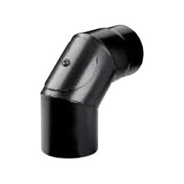 Gomito Pellet 90 Gradi con Ispezione Nero Opaco 12cm