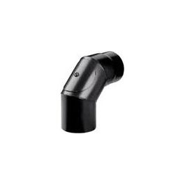 Gomito Pellet 90 Gradi con Ispezione Nero Opaco 13cm