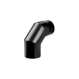NNO1503 Gomito Smaltato 90 Gradi 15cm Nero Opaco