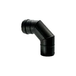 PN803 Gomito Smaltato 90 Gradi 8cm Nero opaco