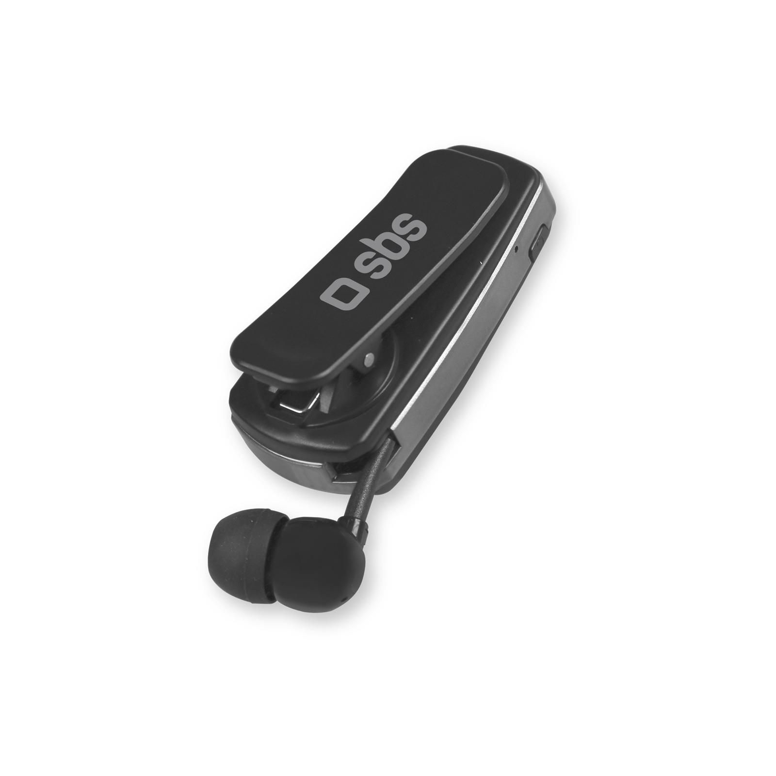 Sbs Auricolare Bluetooth con Roller Clip Nero | Yeppon