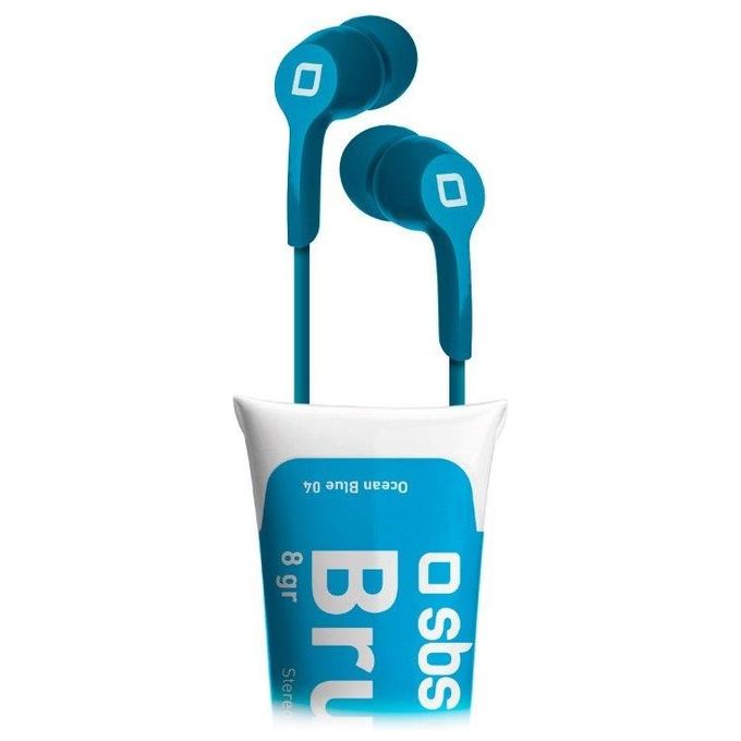 Sbs Auricolari con Microfono e Filo Brush Blue Waves