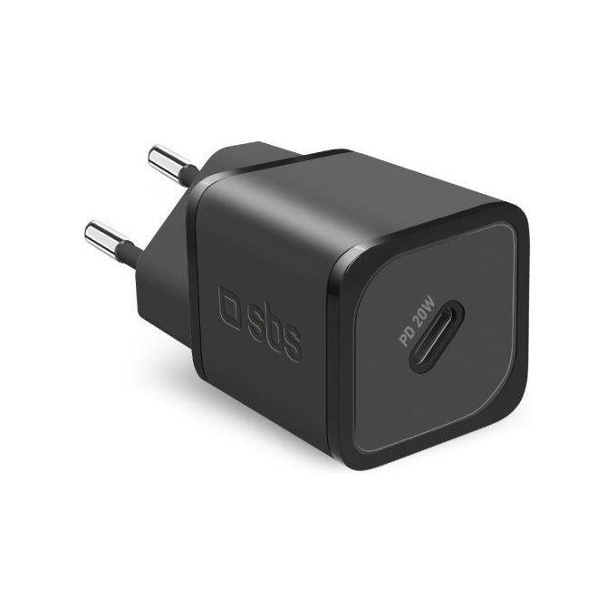 Sbs Caricabatterie Nanotube Charger PD 20W Nero