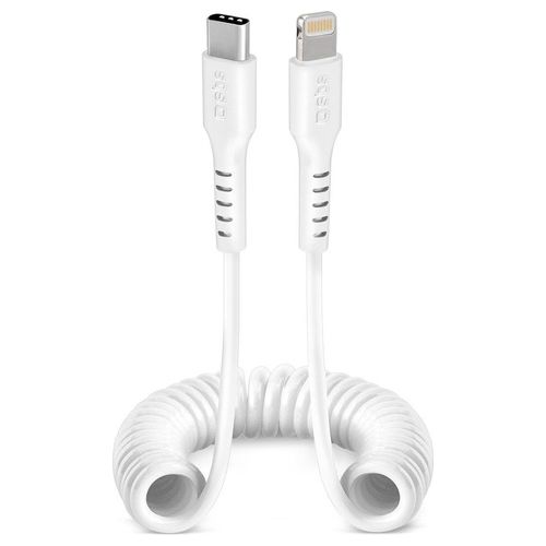 Sbs Cavo Dati e Ricarica a Spirale con Connettori USB-C - Lightning