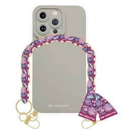 Sbs Cover per iPhone 13 Pro con Catenella da Polso e Foulard Avorio