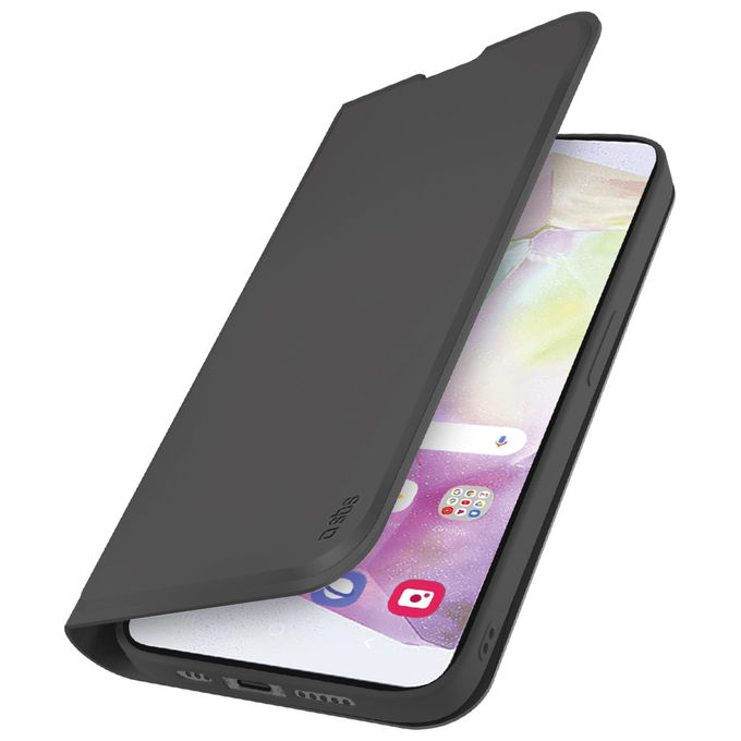 Sbs Custodia Portafoglio Smooth Per Samsung A36 Nero Con Tasca Porta Tessere