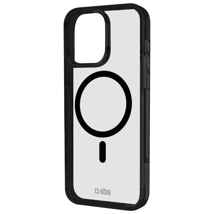 Sbs Mag Frame Case Black per iPhone 16 Pro Max Compatibile con Ricarica MagSafe