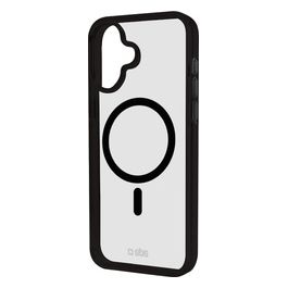 Mag Frame Case Black per iPhone 16 Compatibile con Ricarica MagSafe