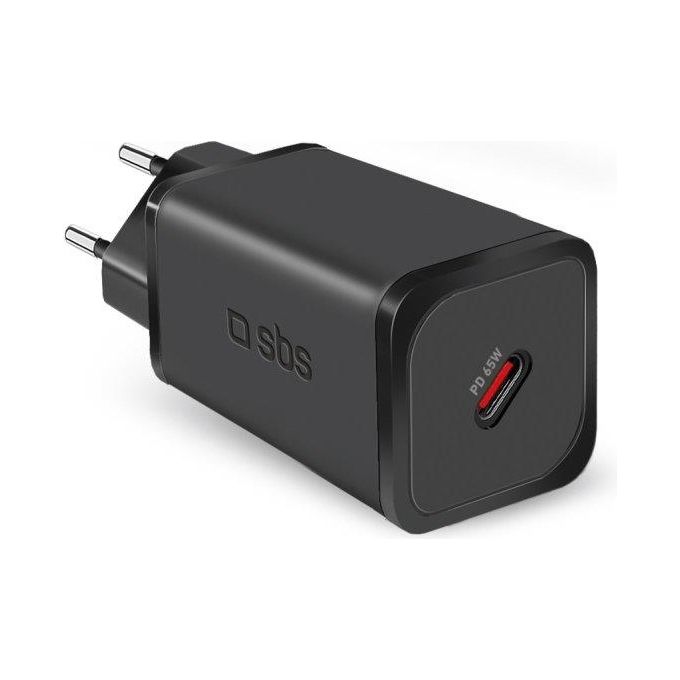 Sbs Mini Wall Charger 65W Caricabatterie 1xUSB-C GaN Power Delivery
