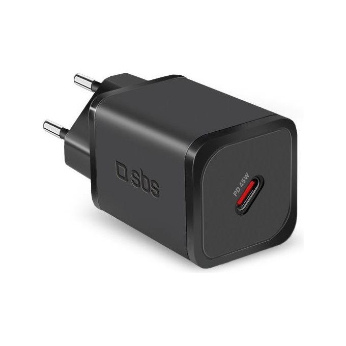 Sbs Mini Wall Charger 45W Caricabatterie 1xUSB-C GaN Power Delivery
