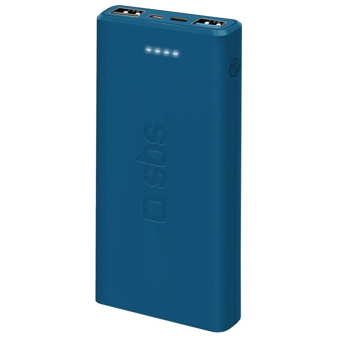 Sbs Powerbank 10.000 mAh Extra Slim con Porta USB 2.1A Intelligent Charge