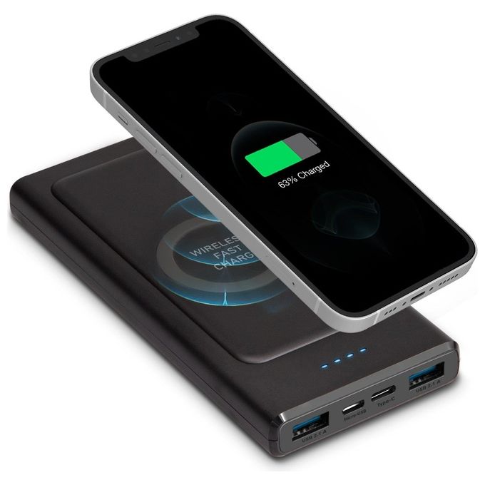 Sbs Powerbank Wireless Extra-Slim da 10 Watt