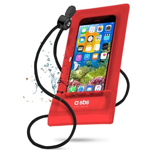 Sbs TEWATEREASY55R Custodia Impermeabile per Smartphone 5,5" Rosso