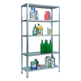 Scaffale Acciaio Zinc 5Pian L100Xp40Xh186 Cm. Port Pian 70 Kg