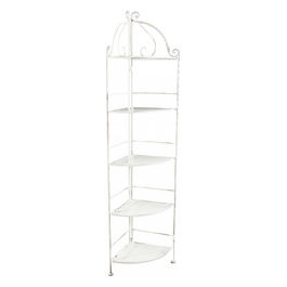 Scaffale Arianne 5 Piani Ad Angoli Bianco Antico