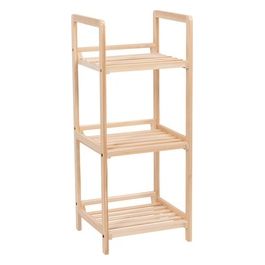 Scaffale Portatutto Aton con 3 Ripiani in Legno 36x33cm/H87cm Naturale