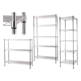 Scaffali Acciaio Cromato 5 Piani 90X35Xh180 
