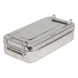 Scatola Inox 20X10X4,5Cm - Con Manici 1 pz.