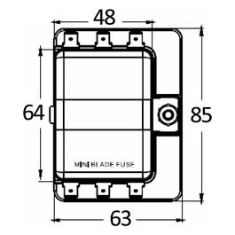 Scatola Portafusibili Lamellari Mini 6 Uscite