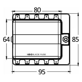 Scatola Portafusibili Lamellari Mini 10 Uscite