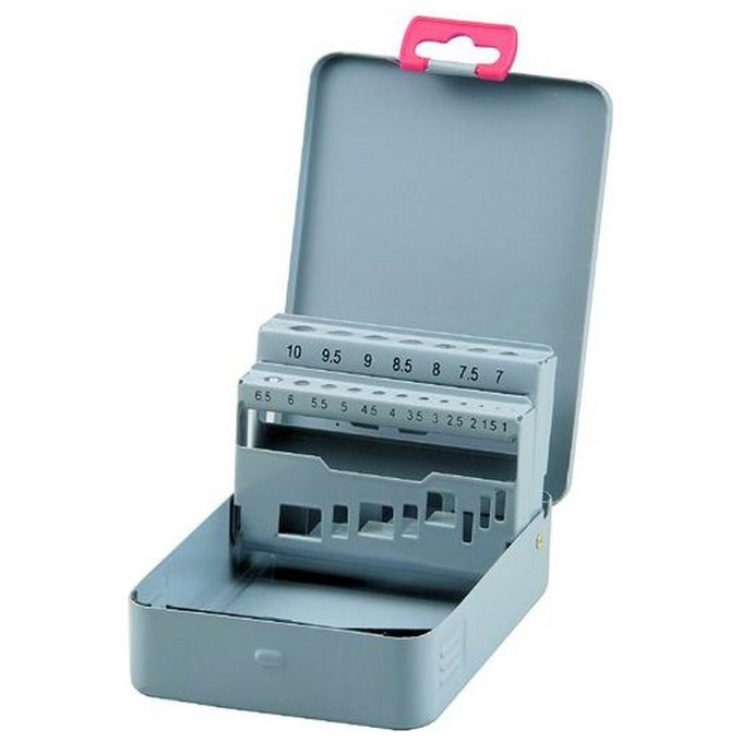 Scatole Portapunte Metallo per 25 Punte - Vuote mm. 1-13