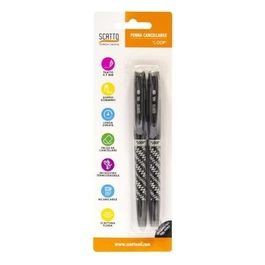 Confezione 2 Penne Cancellabili Colore Nero