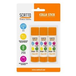 Scatto Confezione 3 Pezzi Colla Stick 8gr