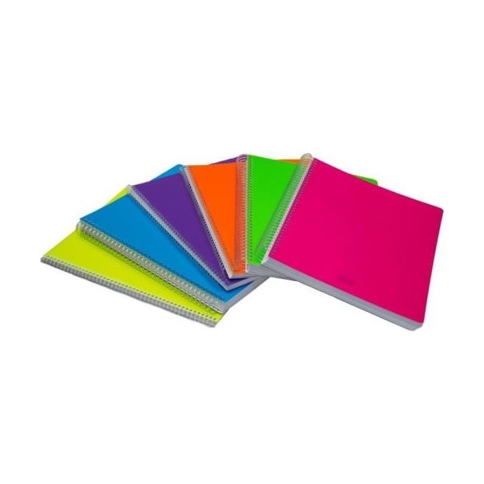 Orna iplast srl quaderno spiralato con divisori fluo a4 1 rigo, colori  assortiti
