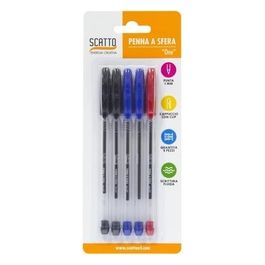 Confezione 5 Penne a Sfera 1,0mm Colori Assortiti
