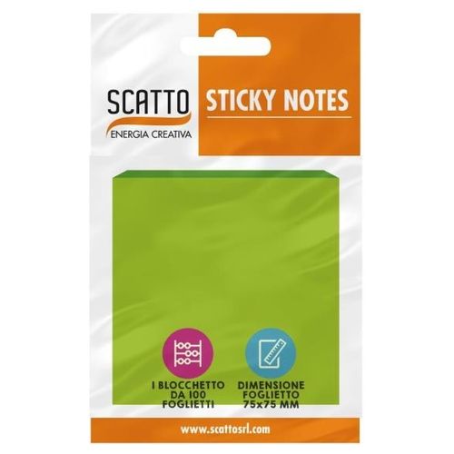 Scatto Sticky 100 Fogli Colori Assortiti 7.5x7.5cm