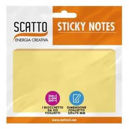 Scatto Sticky Notes 12.5x7.5cm Giallo Pastello