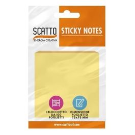 Scatto Sticky Notes 7.5x7.5cm Giallo Pastello
