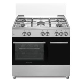 Cucina a Gas 90cm 5 Fuochi Marrone con Grill