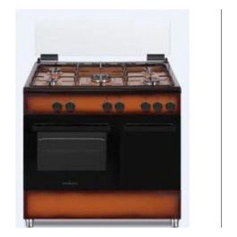 Schaub Lorenz SS590GEB Cucina 90cm 5 Fuochi Gas Forno a Gas con Grill Elettrico Marrone