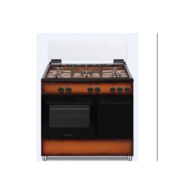 Schaub Lorenz SS590GEB Cucina 90cm 5 Fuochi Gas Forno a Gas con Grill Elettrico Marrone