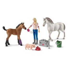 Schleich Farm World Veterinario con Puledro e Cavallo