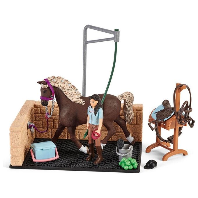Schleich Horse Club Washing Area con Emily e Luna