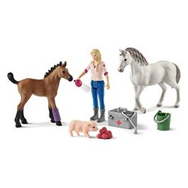 Schleich Veterinaria con Puledro e Cavallo