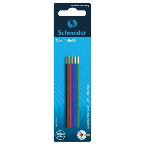 Schneider Confezione 5 Refill per Penna a Sfera Take 4 Assortiti