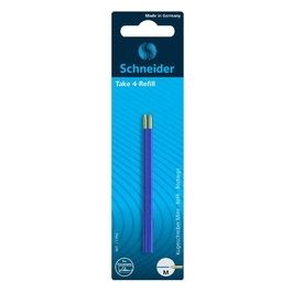 Schneider Confezione e Refill per Penna a Sfera Take 4 Blu