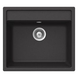 Schock by Nemo N100 51 Lavello Cristalite da incasso Sopratop ProHygienic 21 1 Vasca Antracite 57x51cm NEMN100051