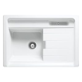 Schock by Largo M100 L99 Lavello da  Incasso Appoggio Gocciolatoio 1 Vasca Bianco Puro90x62,8cm LARM100099