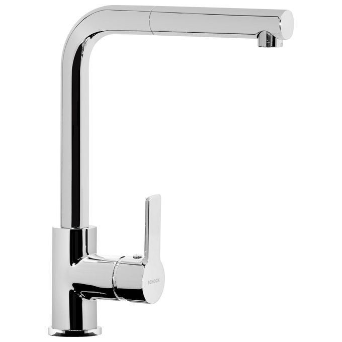 Schock Aquatown Miscelatore monocomando con canna alta a ponte girevole 360° e doccetta estraibile Cromo SXTOWD80