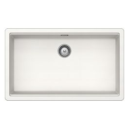 GALN100XLA99 Galaxy N100XL Lavello 1 Vasca Cristadur Premium Sopratop con Bordo Funzionale per Accessori 750x456mm Bianco Puro