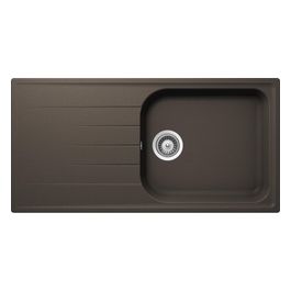 LITD100LA63N Lithos D100l 1 Vasca Large  Gocciolatoio Reversibile 1000x500mm Mocha