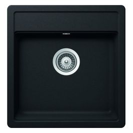 NEMN100S13 Nemo N100s 1 Vasca Banco Rubinetteria Small 490x510mm Nero Assoluto