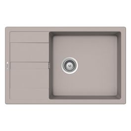 PRIMUS D100XS Lavello 1 vasca sopratop/sottotop 78 x 50 con gocciolatoio reversibile grigio tortora