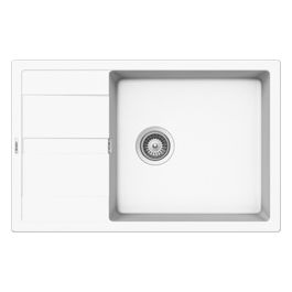Schock Primus D100XS Lavello Cristalite da incasso Sopratop Gocciolatoio Reversibile 1 Vasca Bianco assoluto 78x50cm PRID100SAP01