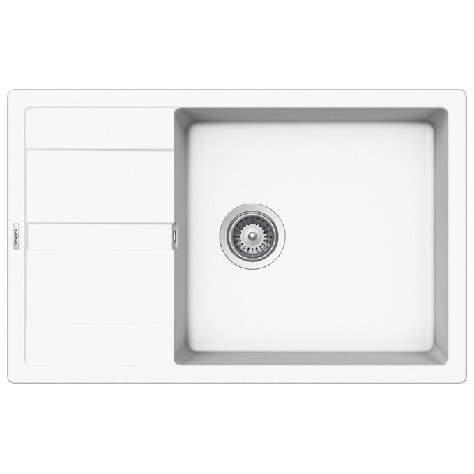 Schock PRIMUS D100XS Lavello 1 vasca sopratop 78 x 50 con gocciolatoio reversibile bianco assoluto