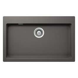 SIGN100A91 Signus N100 Xl Lavello 1 Vascone Banco Rubinetteria 790x500mm Silverstone